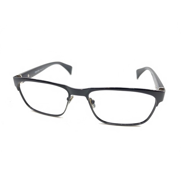 Prada VPR 61P FAD-1O1 Black Silver Eyeglasses Frames 53-16 140 Italy Designer - Picture 8 of 12
